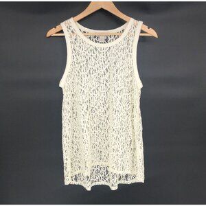 Banana Republic Heritage Collection Ivory Lace Tank Top M Boho Chic Western
